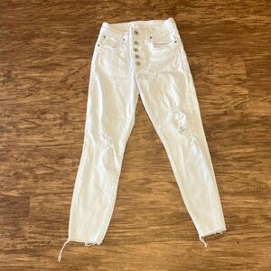 STS Blue High Rise White Distressed Jeans